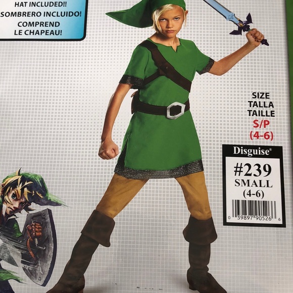 Nintendo Link Zelda Kids Costume! New! - Picture 5 of 5